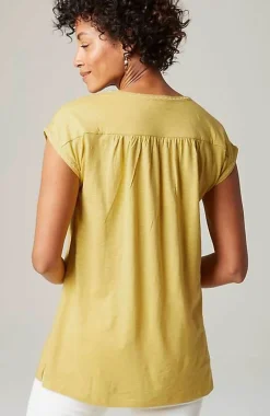 Embroidered Mixed-Media Tunic | Jjill