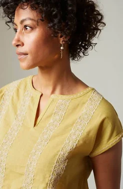 Embroidered Mixed-Media Tunic | Jjill