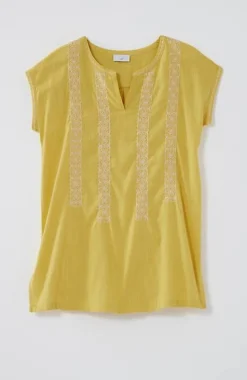 Embroidered Mixed-Media Tunic | Jjill