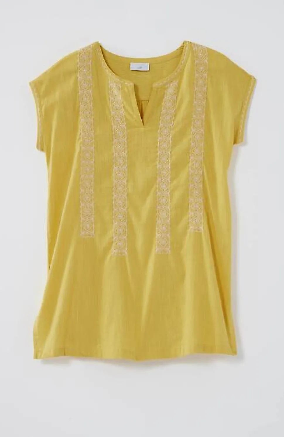 Embroidered Mixed-Media Tunic | Jjill