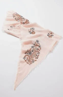 Embroidered Triangle Scarf | Jjill
