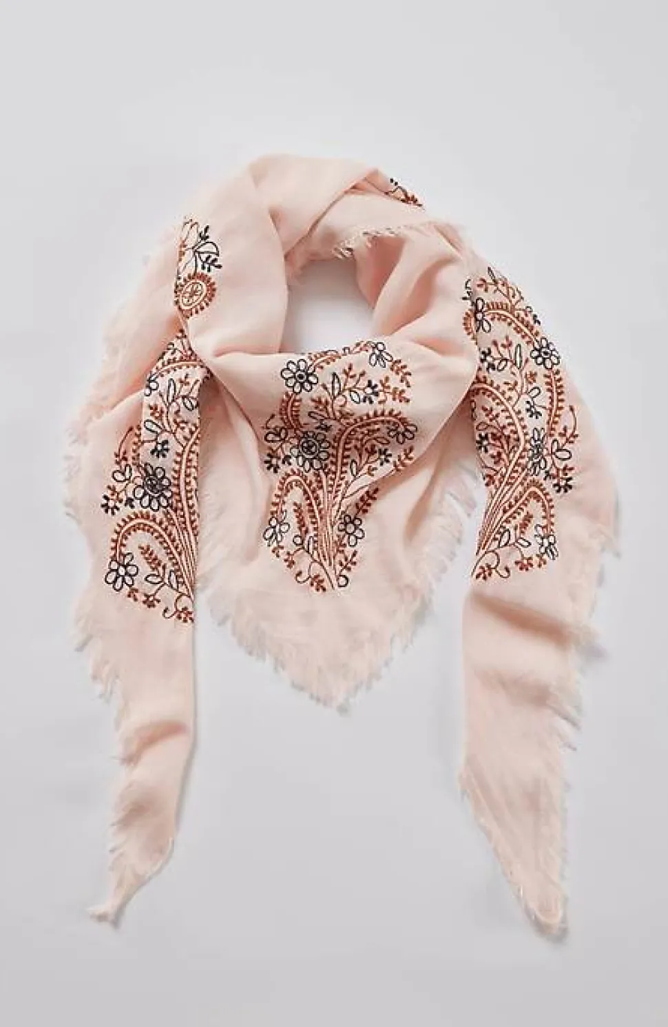 Embroidered Triangle Scarf | Jjill