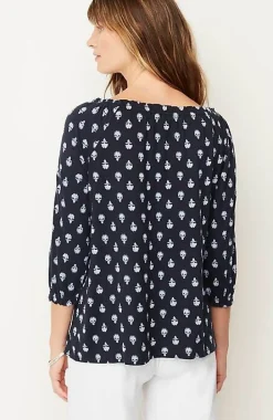 Embroidered U0026 Printed Relaxed Top | Jjill