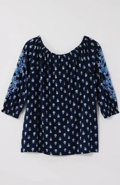 Embroidered U0026 Printed Relaxed Top | Jjill