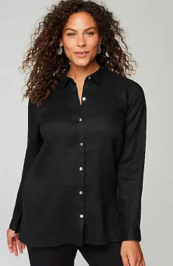 Everyday Linen Button-Front Shirt | Jjill