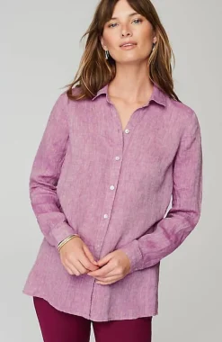Everyday Linen Button-Front Shirt | Jjill
