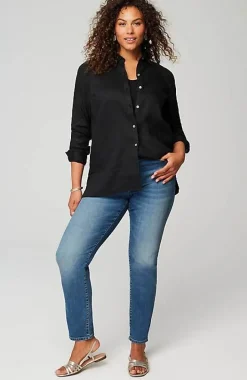 Everyday Linen Button-Front Shirt | Jjill