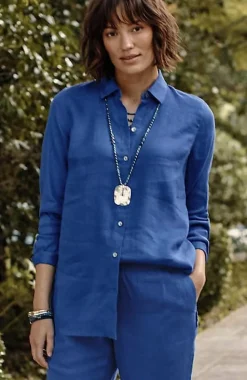 Everyday Linen Button-Front Shirt | Jjill