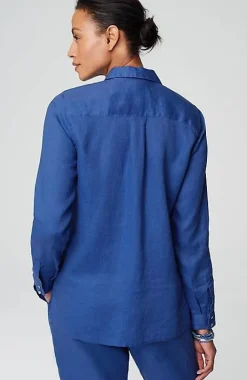 Everyday Linen Button-Front Shirt | Jjill