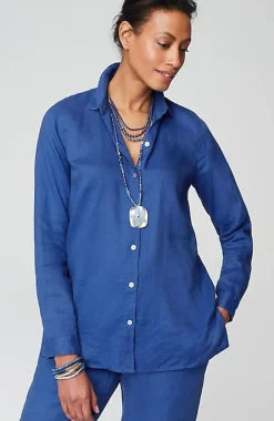 Everyday Linen Button-Front Shirt | Jjill