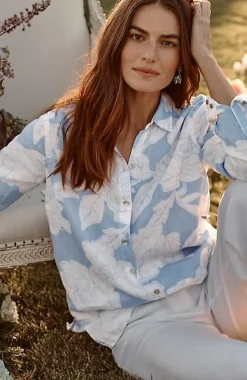 Everyday Linen Button-Front Shirt | Jjill