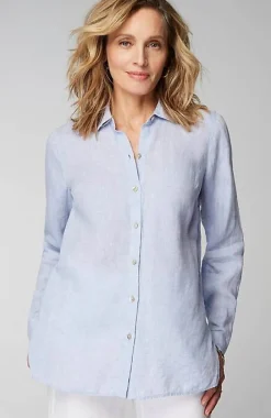 Everyday Linen Button-Front Shirt | Jjill
