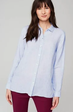 Everyday Linen Button-Front Shirt | Jjill