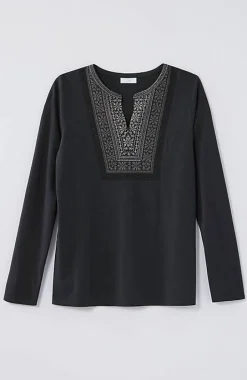 Fair Isle Embroidered Top | Jjill