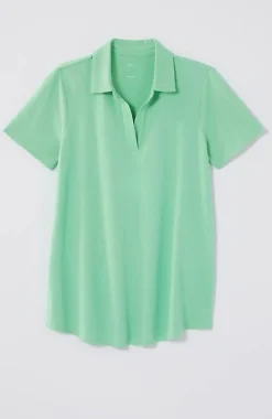 Fit Cotton-Stretch Polo Shirt | Jjill
