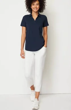 Fit Cotton-Stretch Polo Shirt | Jjill