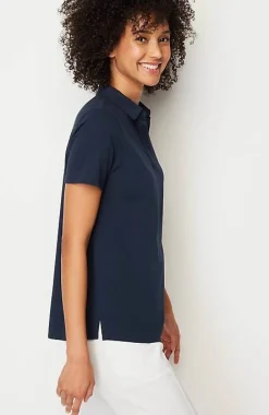 Fit Cotton-Stretch Polo Shirt | Jjill