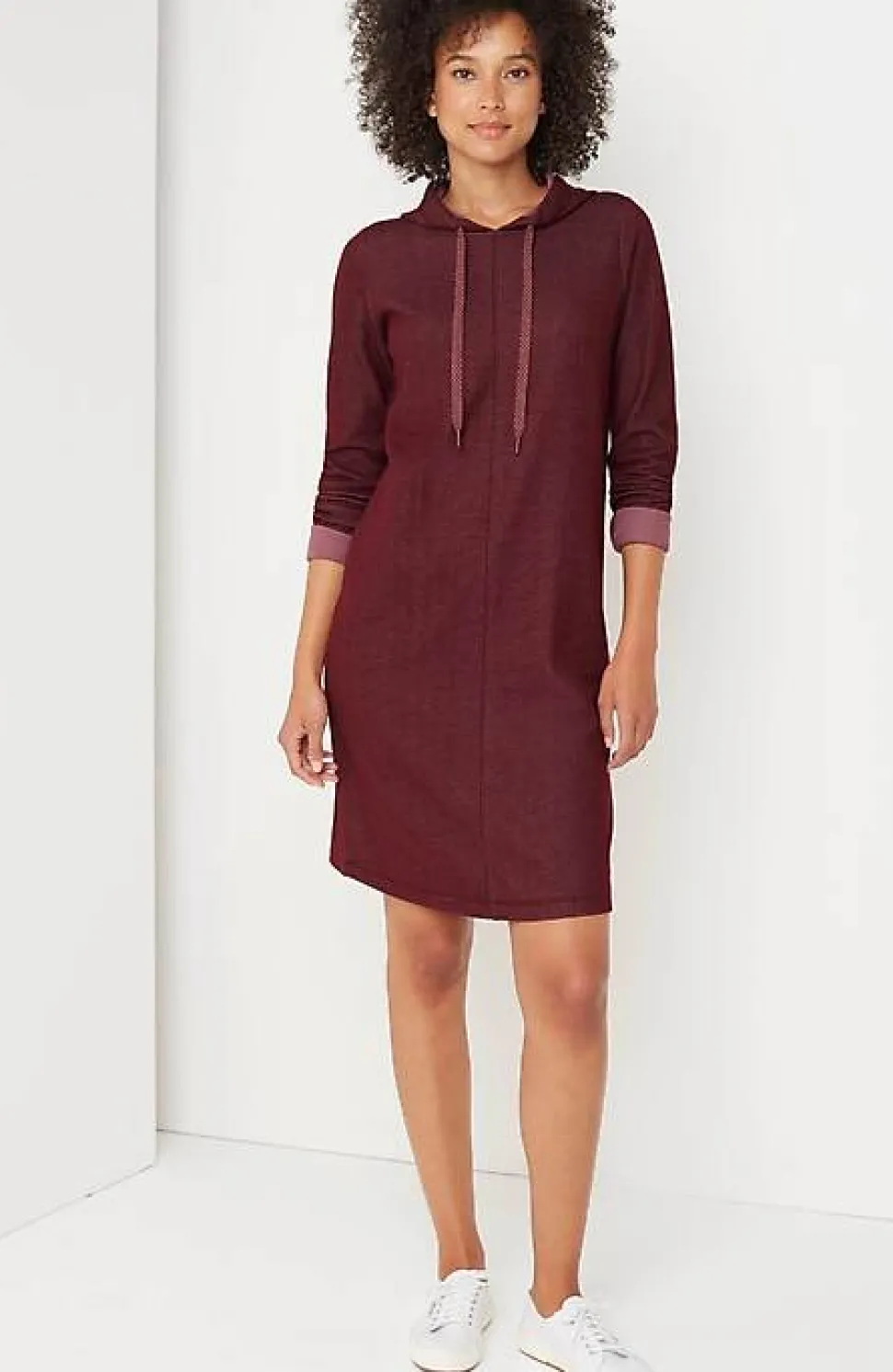 Fit Double-Knit Hooded Dress | Jjill