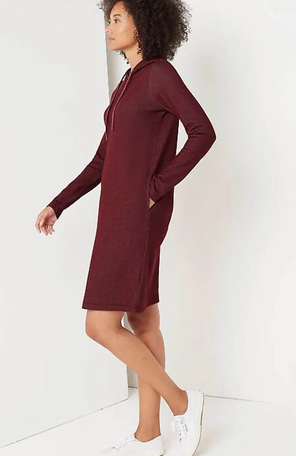 Fit Double-Knit Hooded Dress | Jjill