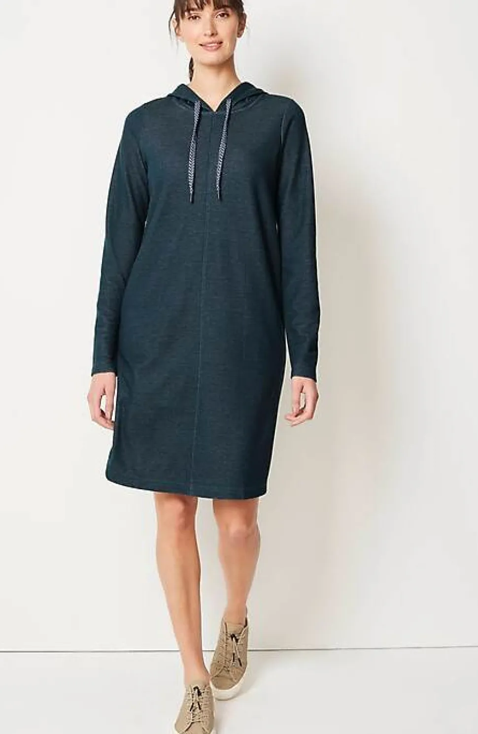 Fit Double-Knit Hooded Dress | Jjill