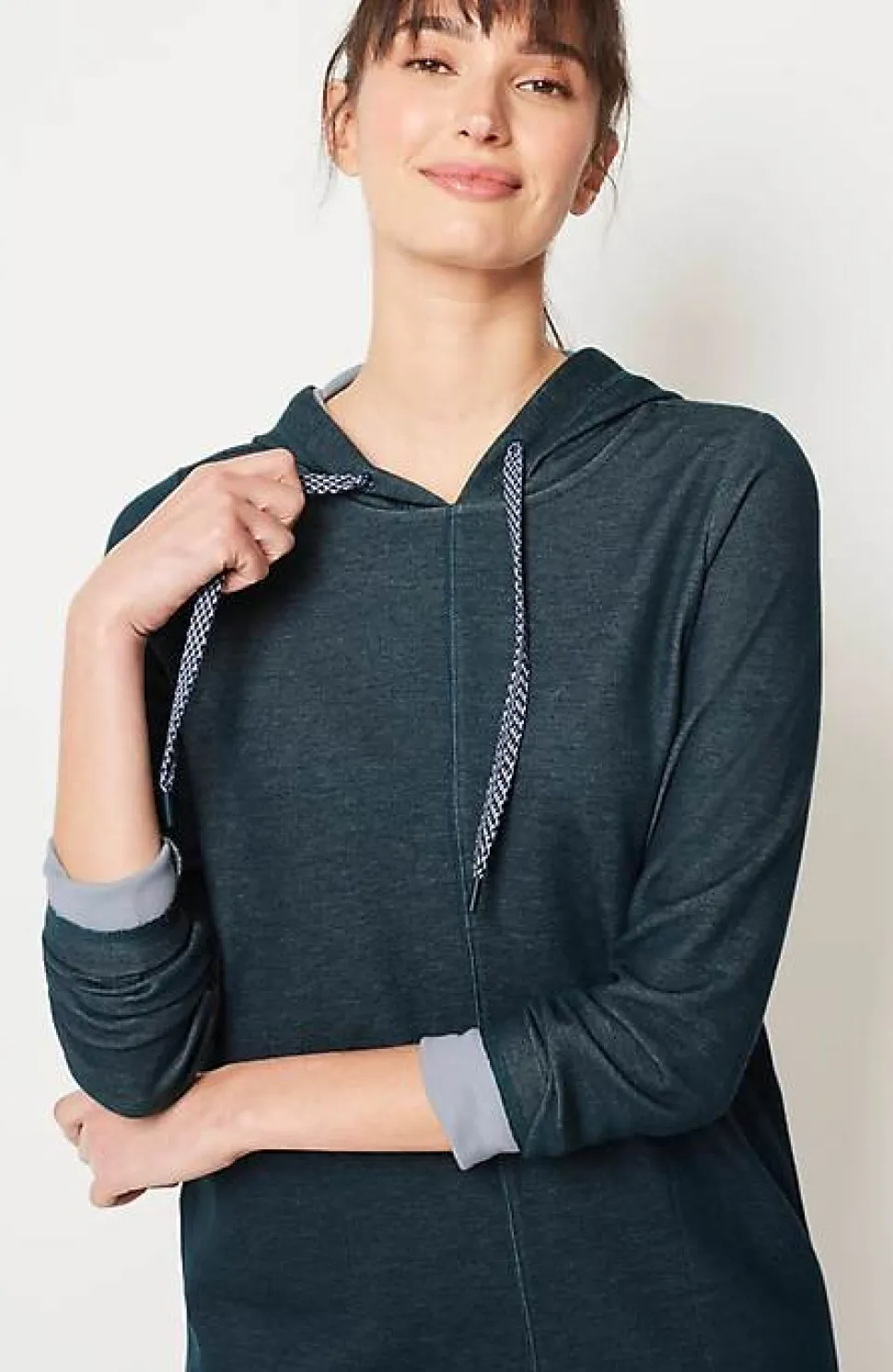 Fit Double-Knit Hooded Dress | Jjill