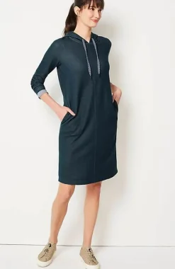 Fit Double-Knit Hooded Dress | Jjill