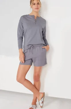 Fit Drawstring-Waist Knit Shorts | Jjill