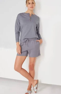 Fit Drawstring-Waist Knit Shorts | Jjill