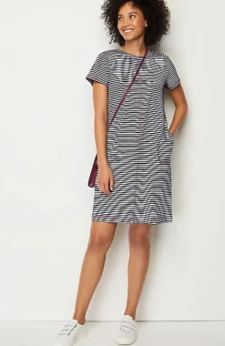 Fit Elevate Terry Contrasting-Stitch Dress | Jjill