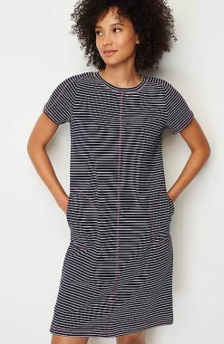 Fit Elevate Terry Contrasting-Stitch Dress | Jjill