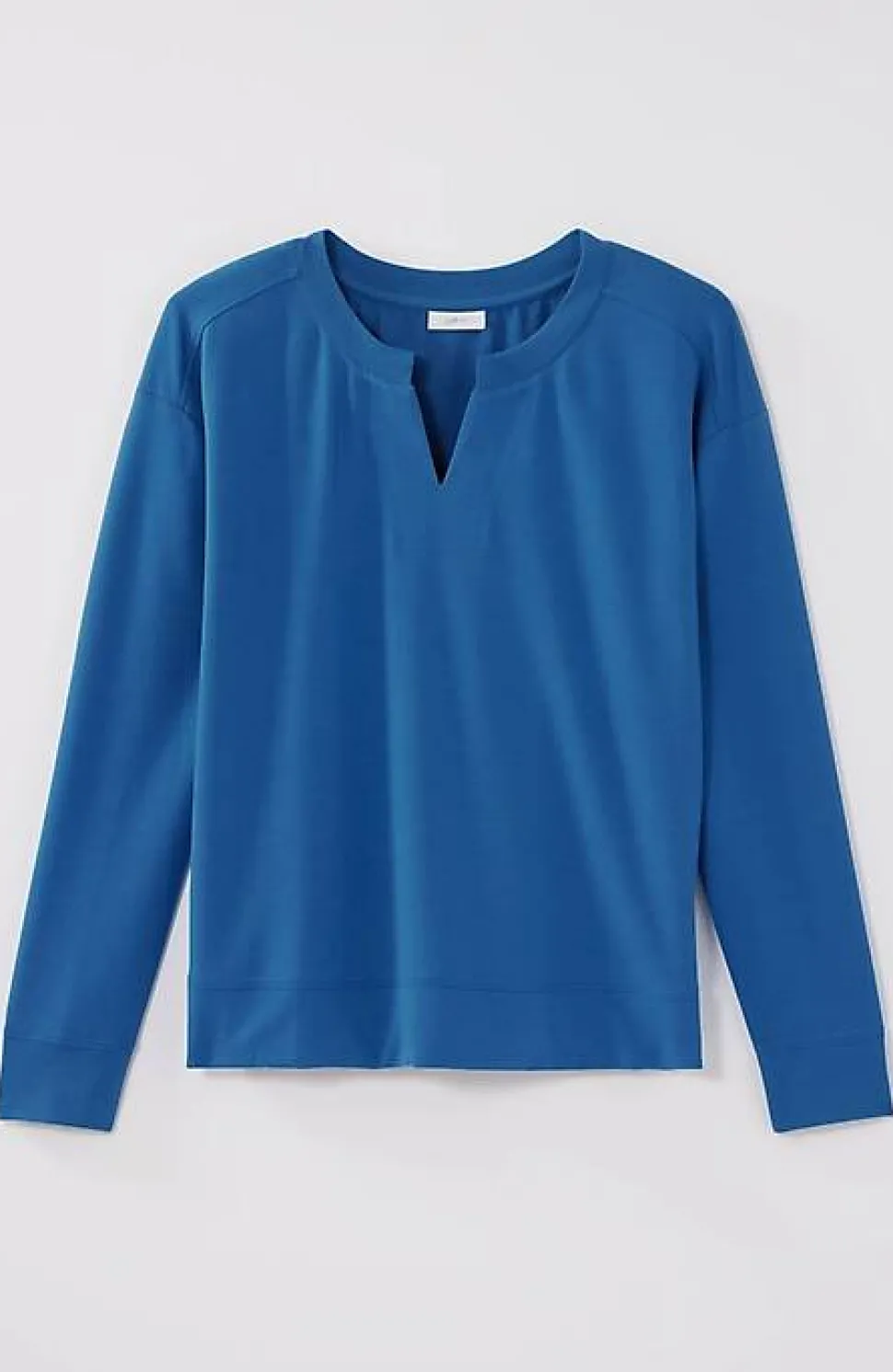 Fit Elevate Terry Split-Neck Sweatshirt | Jjill