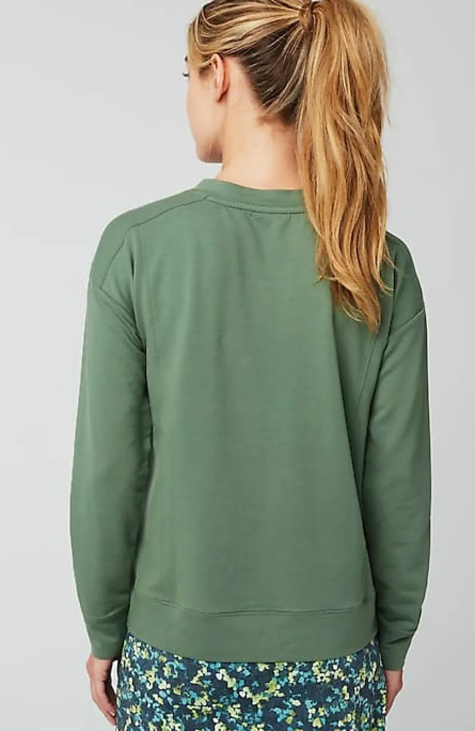 Fit Elevate Terry Split-Neck Sweatshirt | Jjill