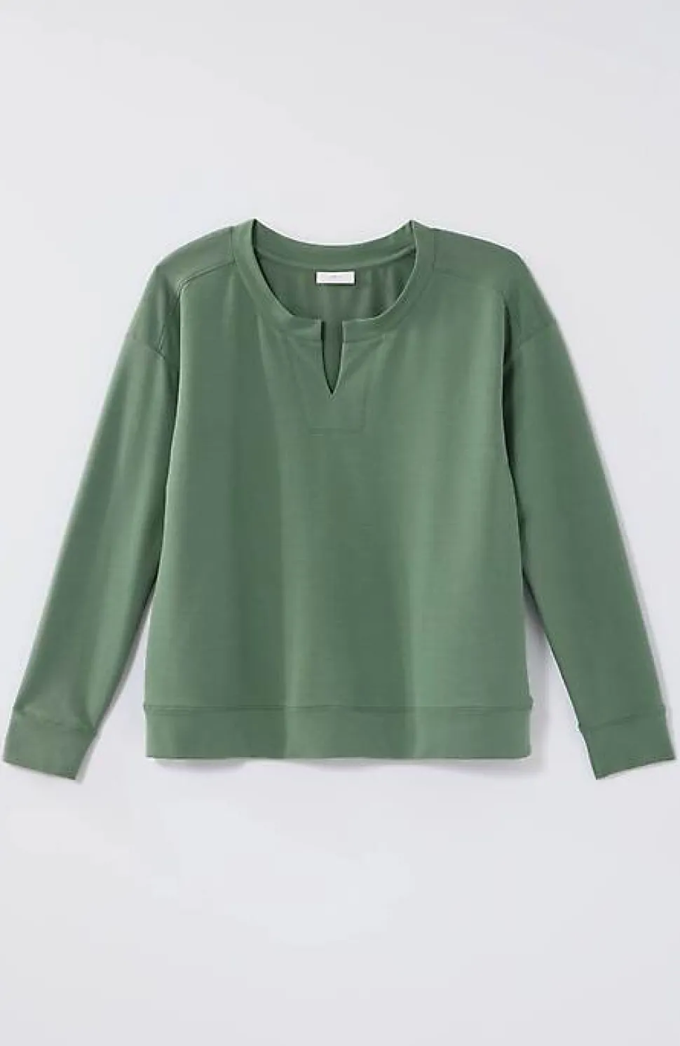 Fit Elevate Terry Split-Neck Sweatshirt | Jjill