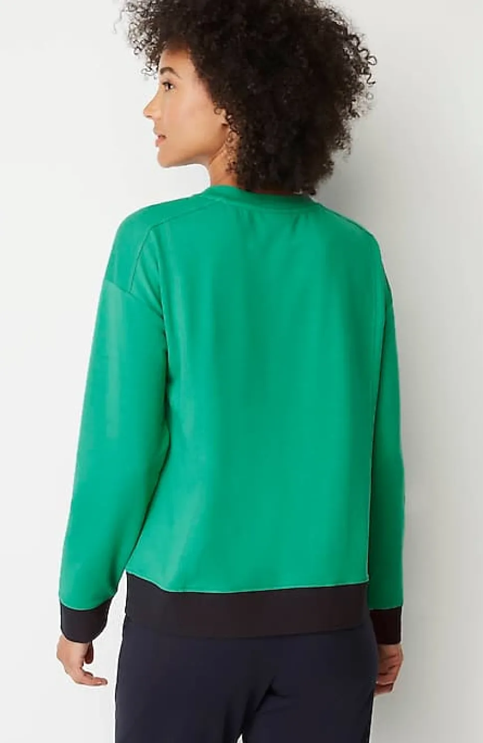 Fit Elevate Terry Split-Neck Sweatshirt | Jjill
