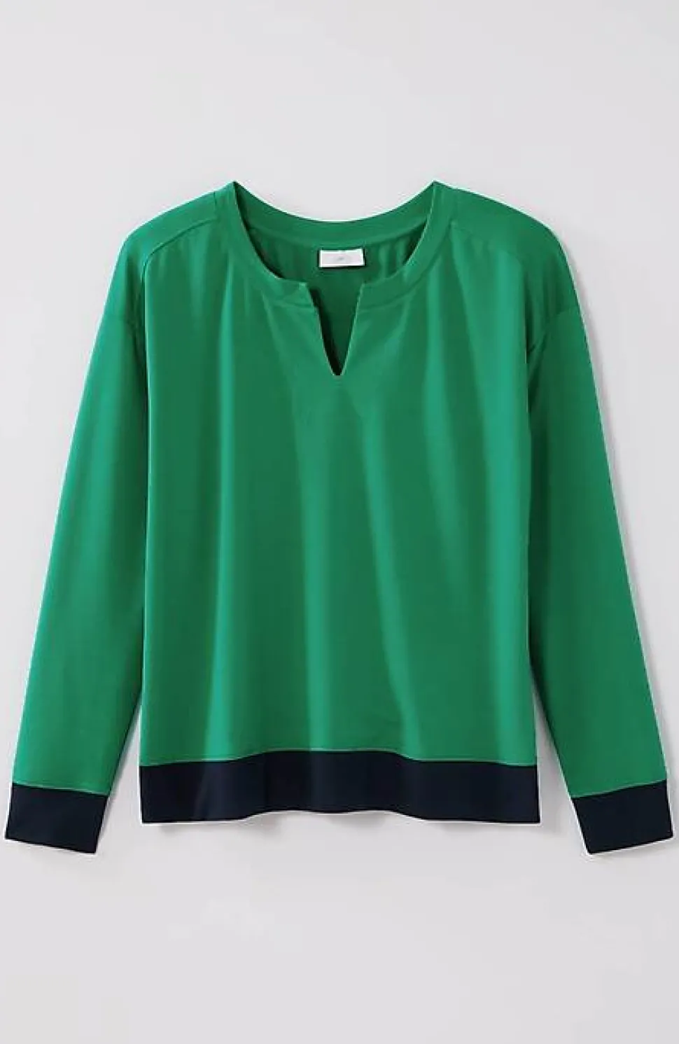 Fit Elevate Terry Split-Neck Sweatshirt | Jjill