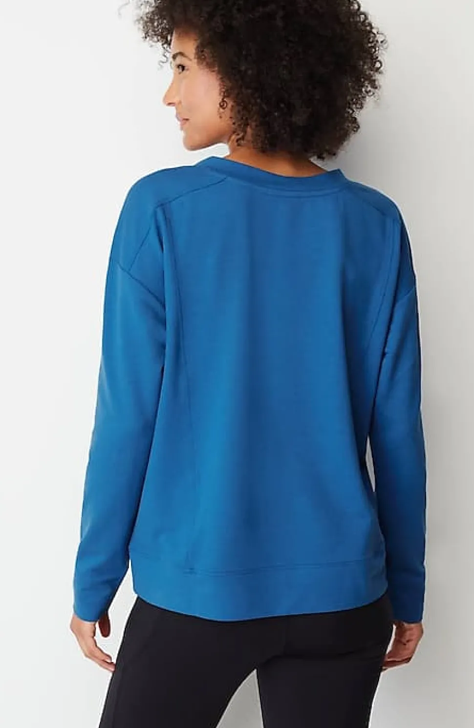 Fit Elevate Terry Split-Neck Sweatshirt | Jjill