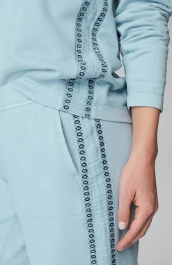 Fit French Terry Embroidered Crops | Jjill