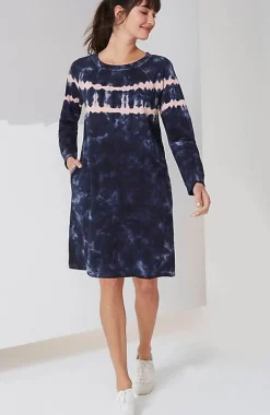 Fit French Terry Tie-Dyed Sweatshirt Dress | Jjill