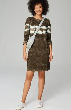 Fit French Terry Tie-Dyed Sweatshirt Dress | Jjill