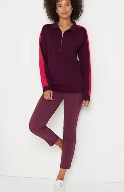 Fit Half-Zip Color-Block Sweatshirt | Jjill