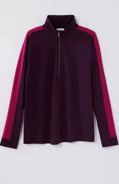 Fit Half-Zip Color-Block Sweatshirt | Jjill
