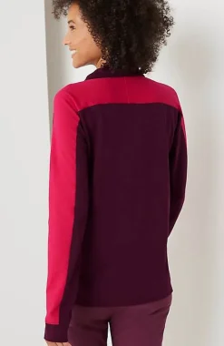Fit Half-Zip Color-Block Sweatshirt | Jjill