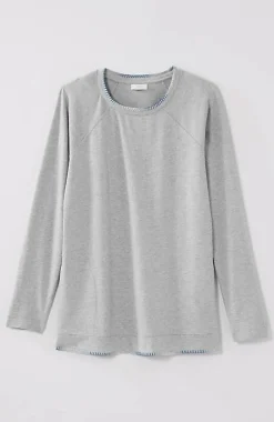 Fit Ombre-Stitched Tunic Sweatshirt | Jjill