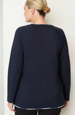 Fit Ombre-Stitched Tunic Sweatshirt | Jjill