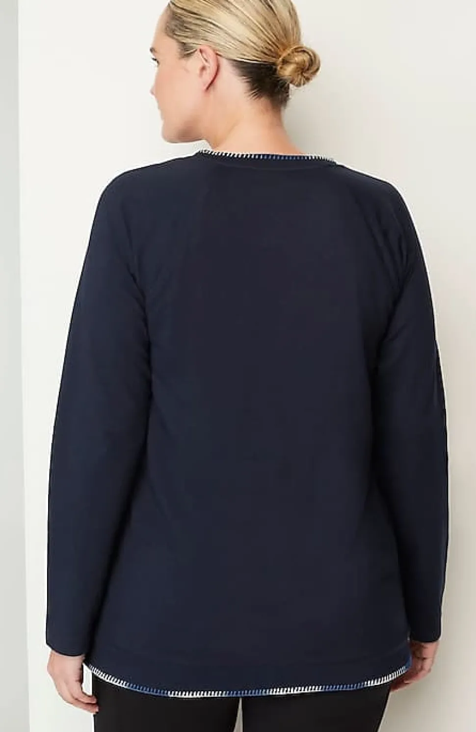 Fit Ombre-Stitched Tunic Sweatshirt | Jjill
