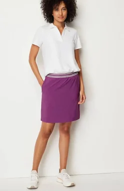 Fit On-The-Go Striped-Waistband Skort | Jjill
