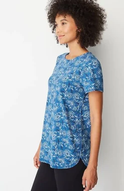 Fit Progress Pima-Stretch Shirttail Tee | Jjill