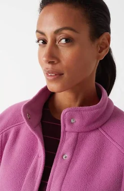Fit Sherpa Fleece Snap-Front Jacket | Jjill