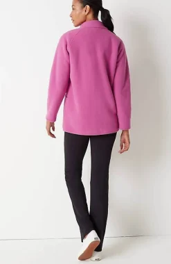 Fit Sherpa Fleece Snap-Front Jacket | Jjill