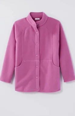 Fit Sherpa Fleece Snap-Front Jacket | Jjill